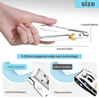 YAGE Nail Clippers Large Toe Nail Clippers for Thick Nails with Wide Jaw Opening,Premium Stainless Steel Sharp Ultra Wide Jaw Toenail Clippers Heavy Duty Nail Cutter Father's Day Gifts for Men (White)