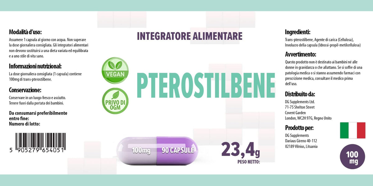 Hepatica Pterostilbene | 100mg | High-Strength Single Ingredient | 90 Vegan Capsules | 3-Month Supply | GMP & 3rd Party Lab Tested
