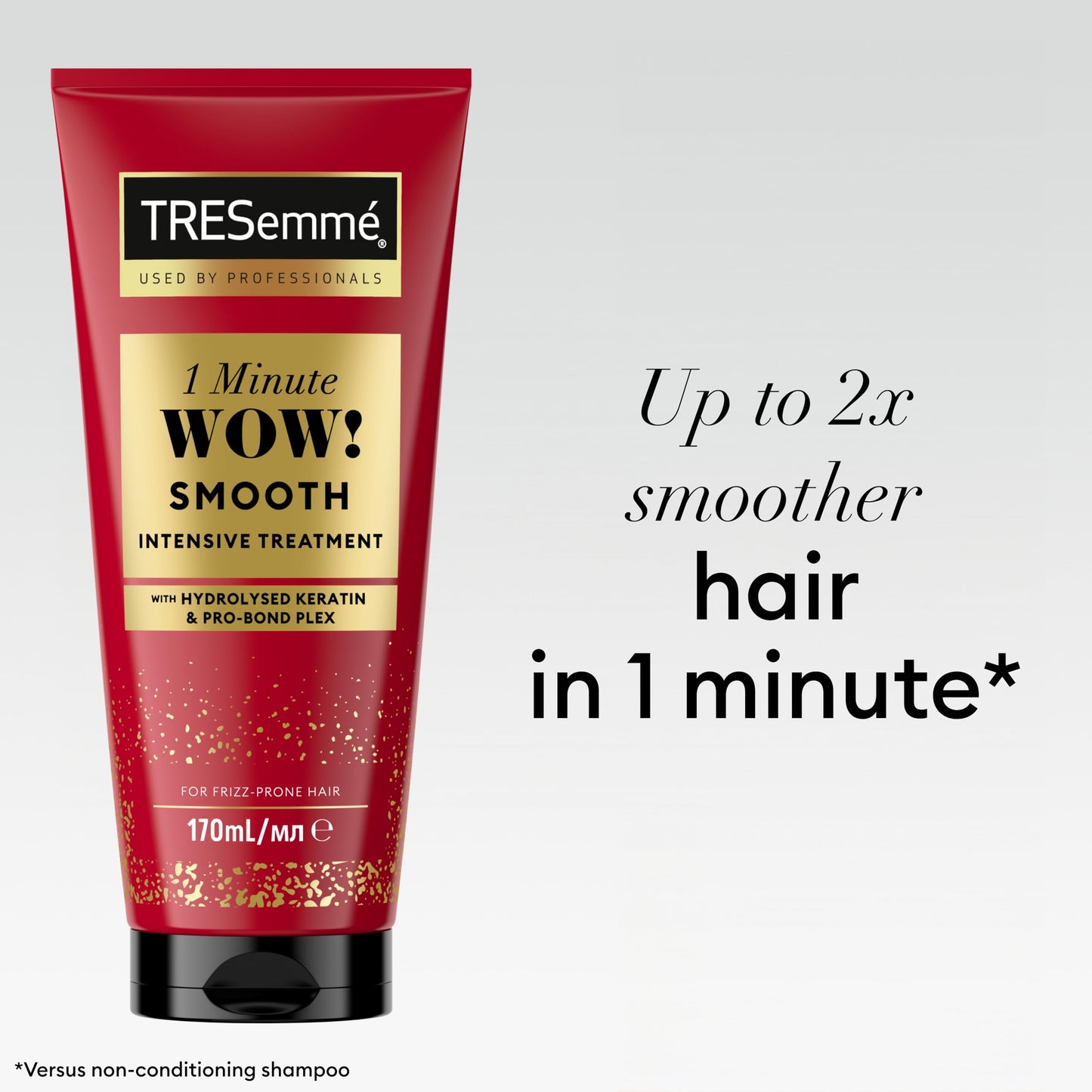 TRESemmé 1 Minute WOW Smooth Intensive Hair Treatment with Hydrolysed Keratin & Pro-Bond Plex for frizzy, damaged hair 170 ml
