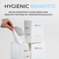 Isoclean ISOCLEAN Soft Cotton Disposable Face Towel – Textured Dry Wipes for Makeup Removal & Facial Cleansing – Ultra Absorbent, Dual-Texture Face Cloth for Sensitive Skin, No Fragrance - Box of 60