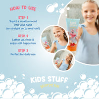 Kids Stuff Berry Mallow Kids Shampoo | Fruity Berry Scent & Playful Squeezy Tube Format | For Soft & Detangled Hair | With Nourishing Natural Marshmallow Extract | Dermatologically Tested | 250ml
