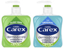 Kingdom Supplies Carex Antibacterial Hand Wash Derma Care Original and Aloe Vera Set 2 x 250ml Eco Refill System Bottles