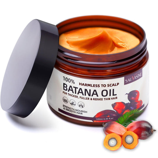 SUNDEER Batana Oil for Hair Growth, 100% Pure Organic Batana Oil as Hair Mask, Scalp and Hair Oil, Repair Damaged Hair, Veganic Hair Oil for Thicker, Fuller Hair - Suitable for all Hair Types, 4.05oz