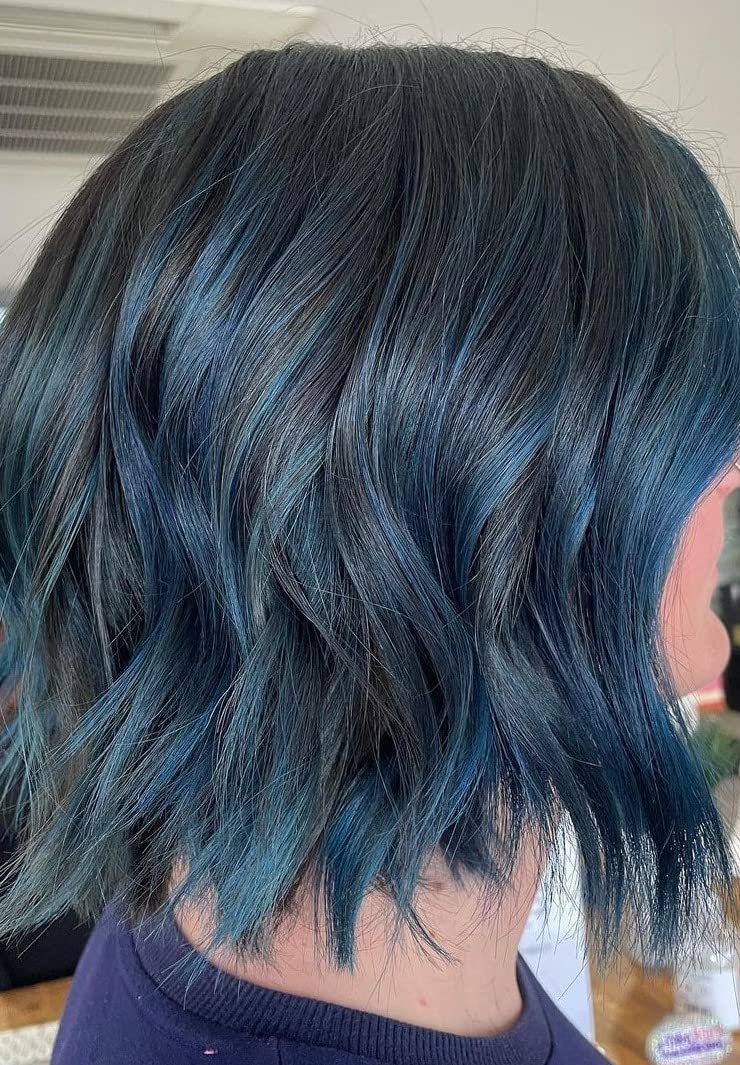 Crazy Color Metallic Sapphire Semi-Permanent Hair Dye. Highly Pigmented Deep Blue Conditioning & Oil Nourishing Vegan Formula | No Bleach or Ammonia | 100ml