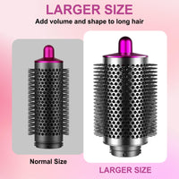 ZEPHBLOW Large Round Brush Compatible with Dyson Airwrap Attachments, Bigger Oval Round Volumizing Brush Compatible with Air Wrap, Shiny Voluminous Styles, Rose