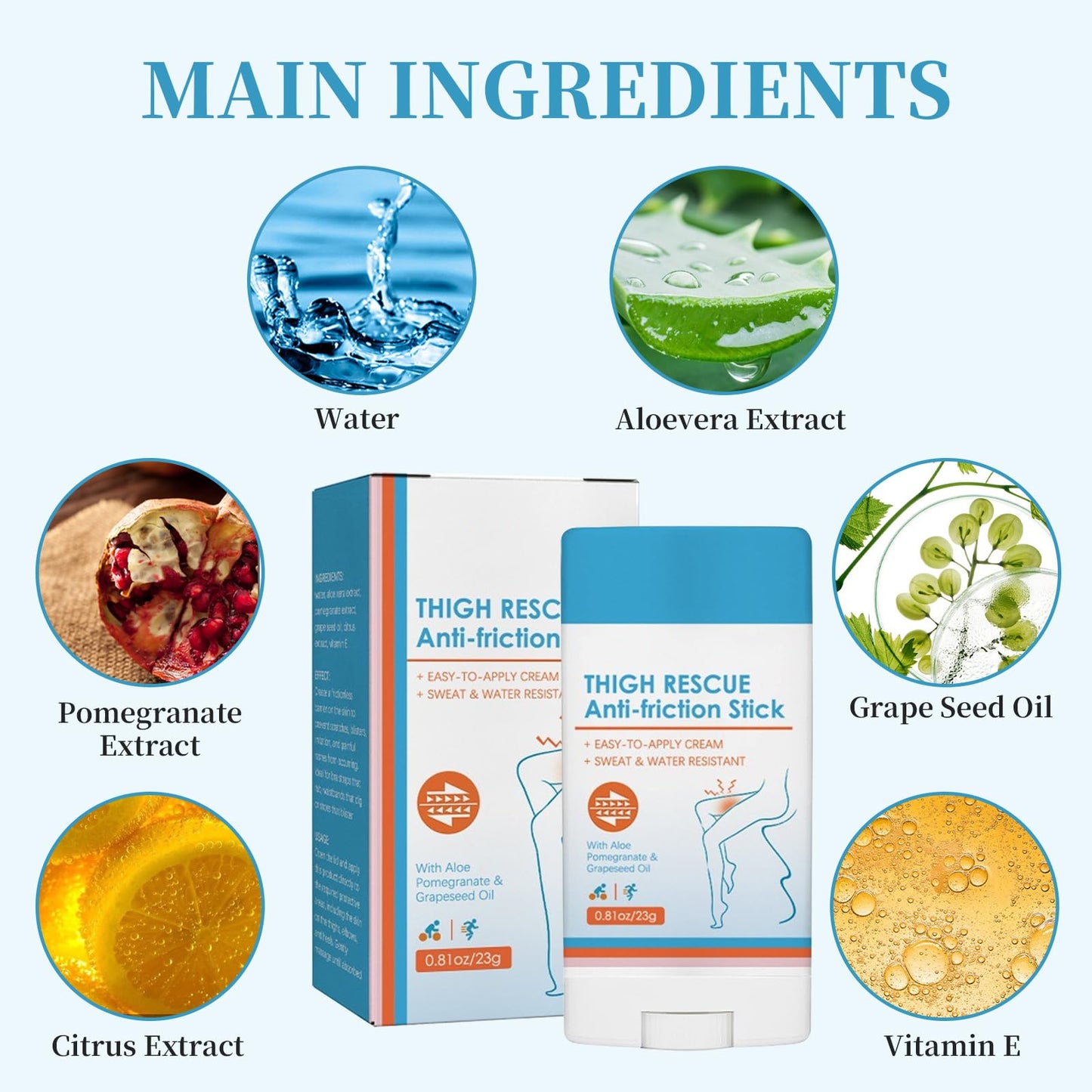 LFCFBH 3 PCS Chub Rub Stick, Waterproof Anti Chafing Cream, Anti Chafing Stick for Heel, Lower Arm,Thigh, Legs, Skin Protection