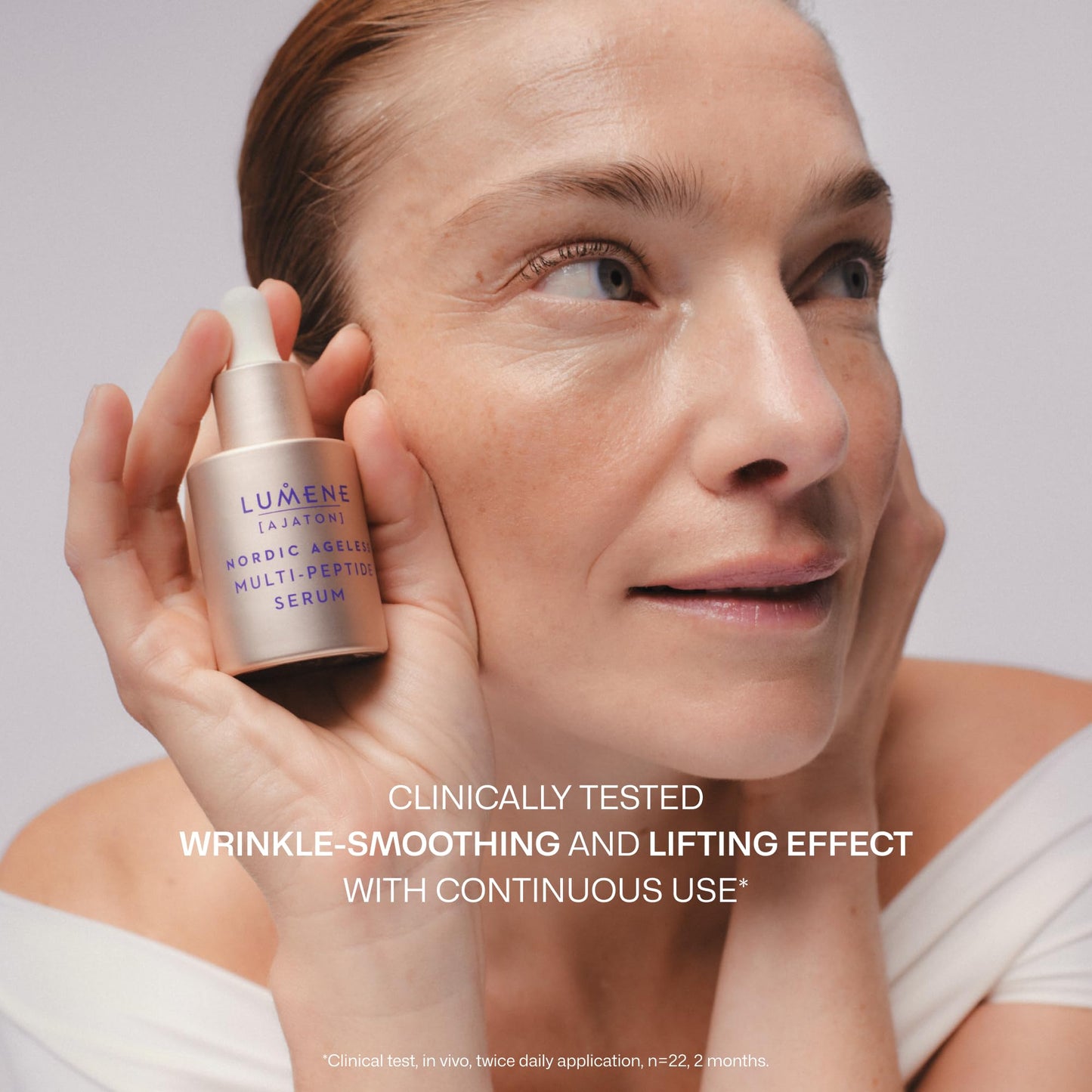 Lumene LUMENE Nordic Ageless [Ajaton] Multi-Peptide Anti-Wrinkle Serum | Firms and Smooths Skin with Pro Collagen Peptides & Vitamin B12 | Lightweight and Hydrating | Vegan | 30 ml