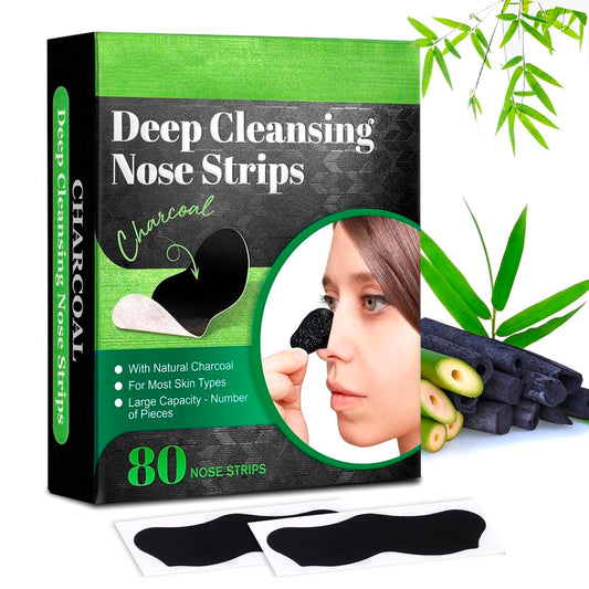 AWAVM Blackhead Remover Strips,Nose Strips, 80 Pcs Pore Strips for Blackheads, Nose Blackhead Remover Strips, Blackhead Removal Deep Cleansing Nose Pore Strips for Women Men
