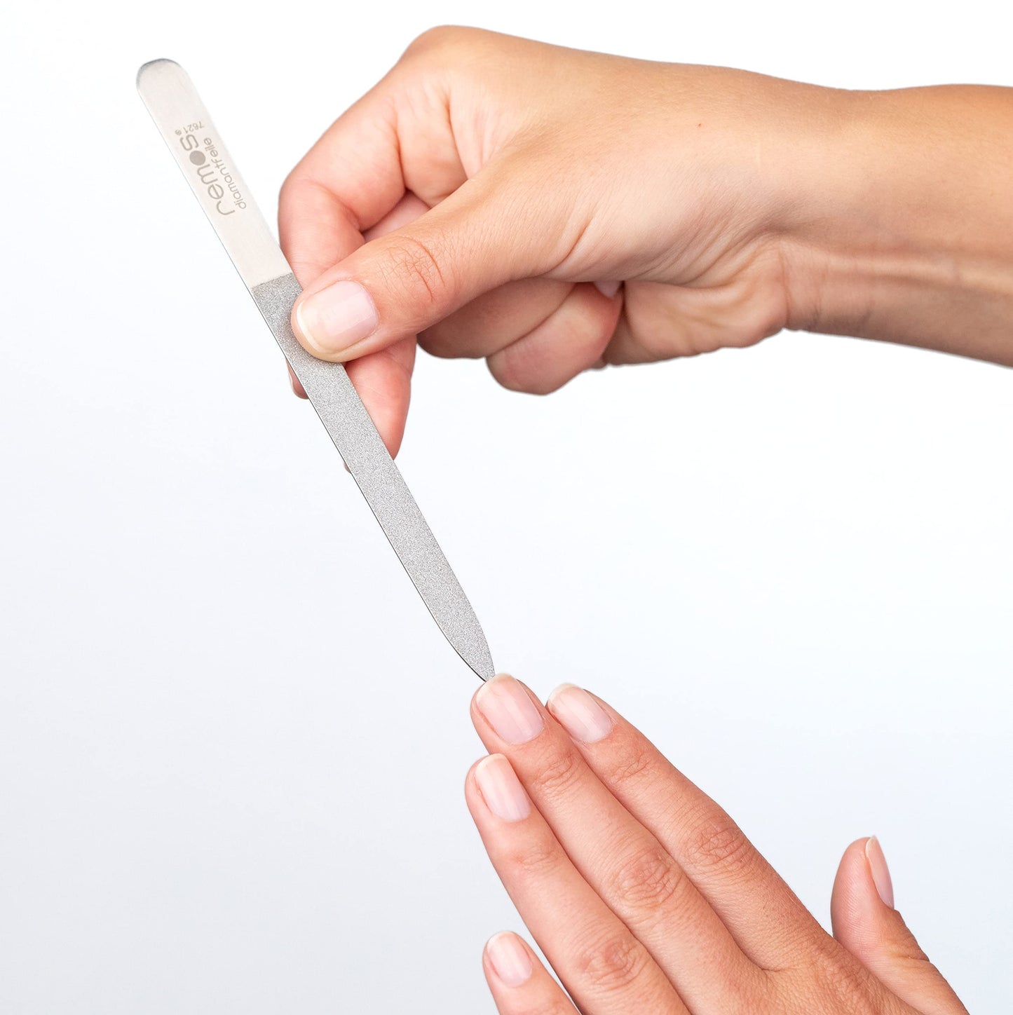 remos professional body care REMOS Diamond Nail File 15cm with Rough and fine Diamond Coating Stainless Steel
