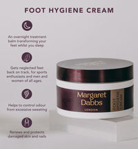 Margaret Dabbs Fabulous Feet Foot Hygiene Cream Overnight Feet Moisturiser Reduces Itchiness and Odour 100g