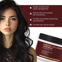 Orknglowy Collagen Hair Mask - Maca Deep Repair Colla-gen Hair Masks For Dry & Damaged Hair | With Hydrolyzed Collagen | Keratin Coll-agen Hair Mask - Deep Repair Hair Care, Smooths and Nourishes