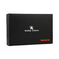 Keiby Citom Manicure Set Nail Set Nail Clipper Kit Professional - Stainless Steel Pedicure Set Nail Grooming Kit of 15pcs with Case for Travel (Black/Yellow)