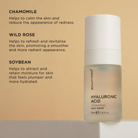 BeautyPro BEAUTYPRO HYALURONIC ACID Serum Daily Face Cream Anti-Ageing Hydrating Antioxidant Anti-Inflammatory Natural Vegan Skincare 100% Plant Based Soybean & Chamomile Multi Award Winning Brand 30ml