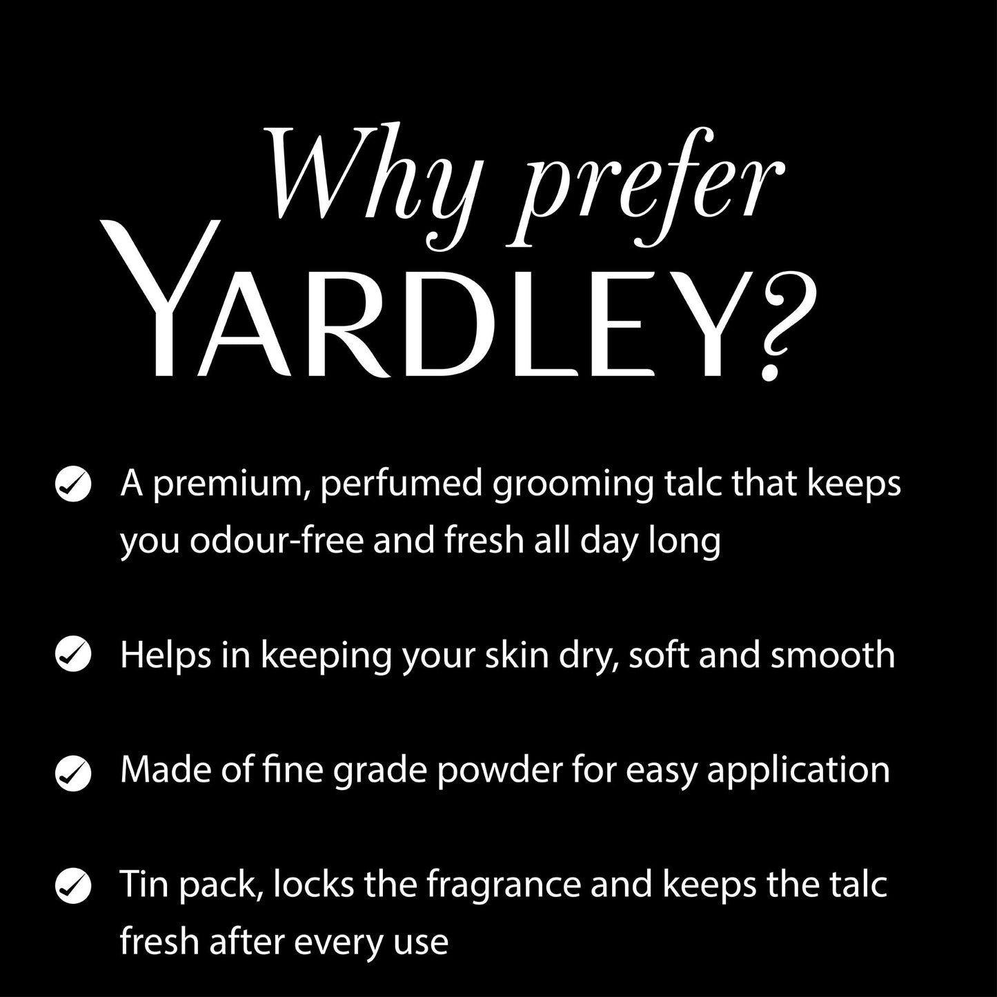 Yardley London Gold Deodorizing Talc for Men, 100g