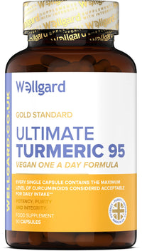 Turmeric Capsules High Strength by Wellgard, Turmeric 95, Curcumin, Made in UK