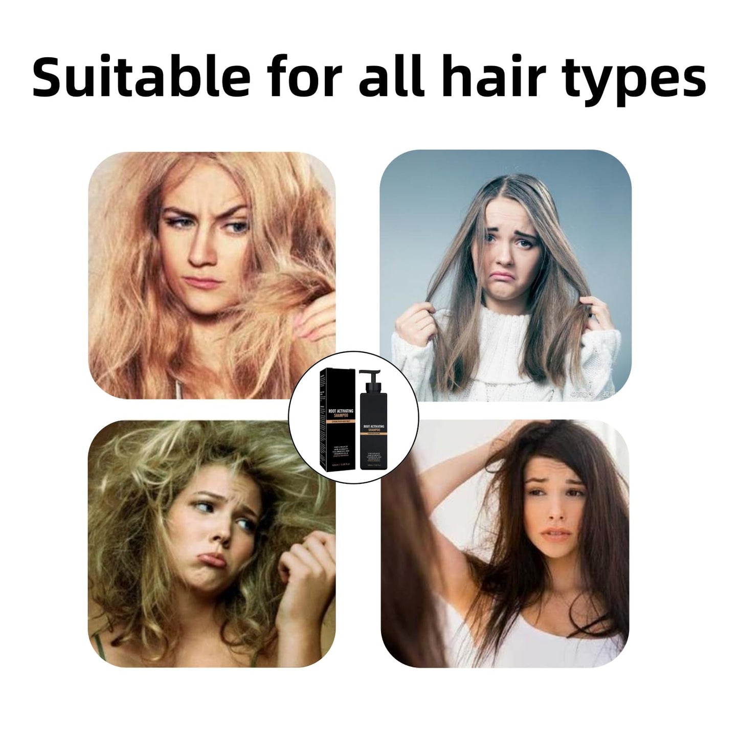 Haiyox Root Activator Shampoo,Mane Shampoo For Men,Mane Root Activator Sh-ampoo For Men,Root Activator Sh-ampoo,Repairs Smooths Strengthens Hair,Natural Essence Hair Growing Sha-mpoo(1pc)