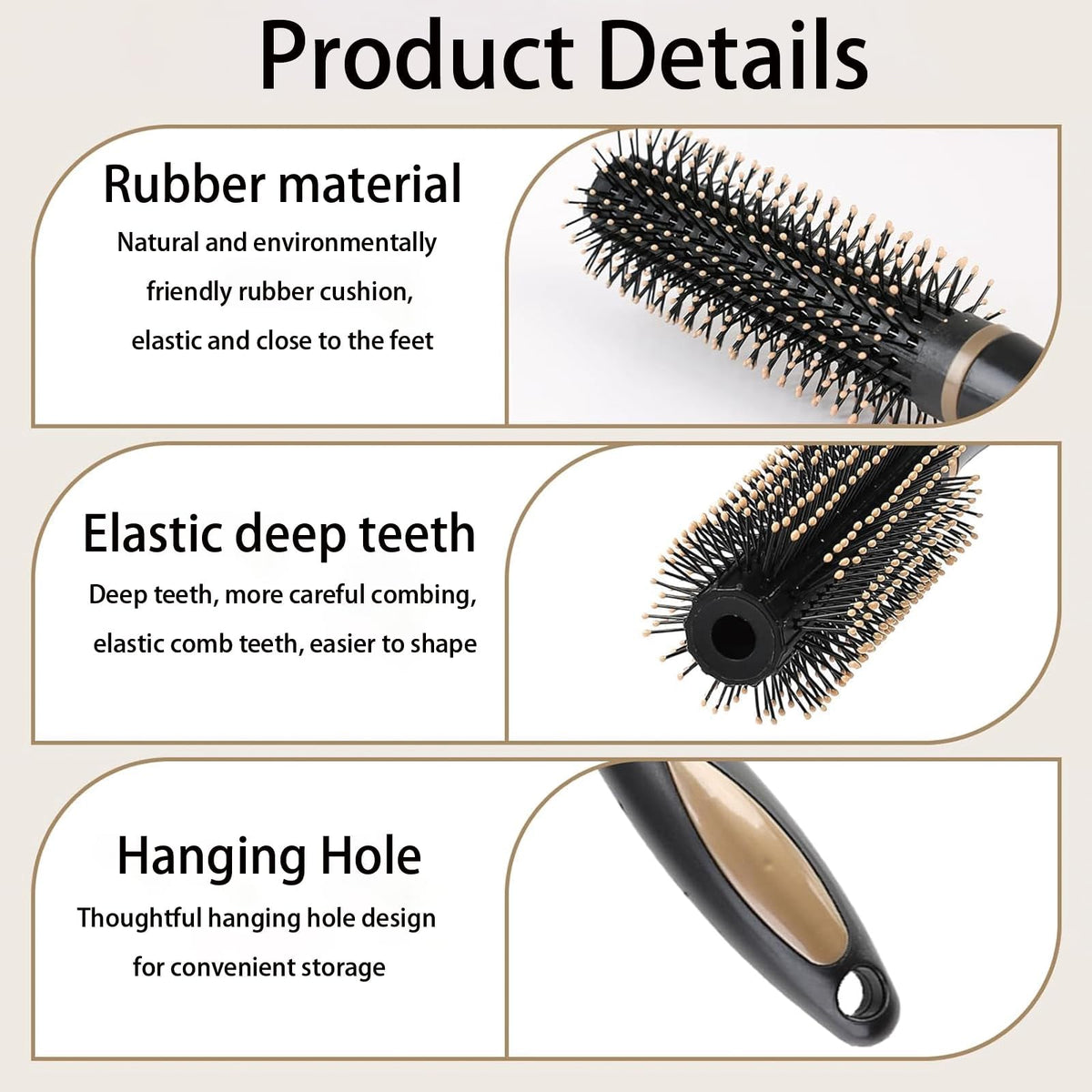 WNXBFO Hair Brush Women, Hairbrush, Hairbrushes for Women, Hair Brush for Blow Drying, Round Hair Brushes for Hair Blow Drying, Straightening, Styling, Curling