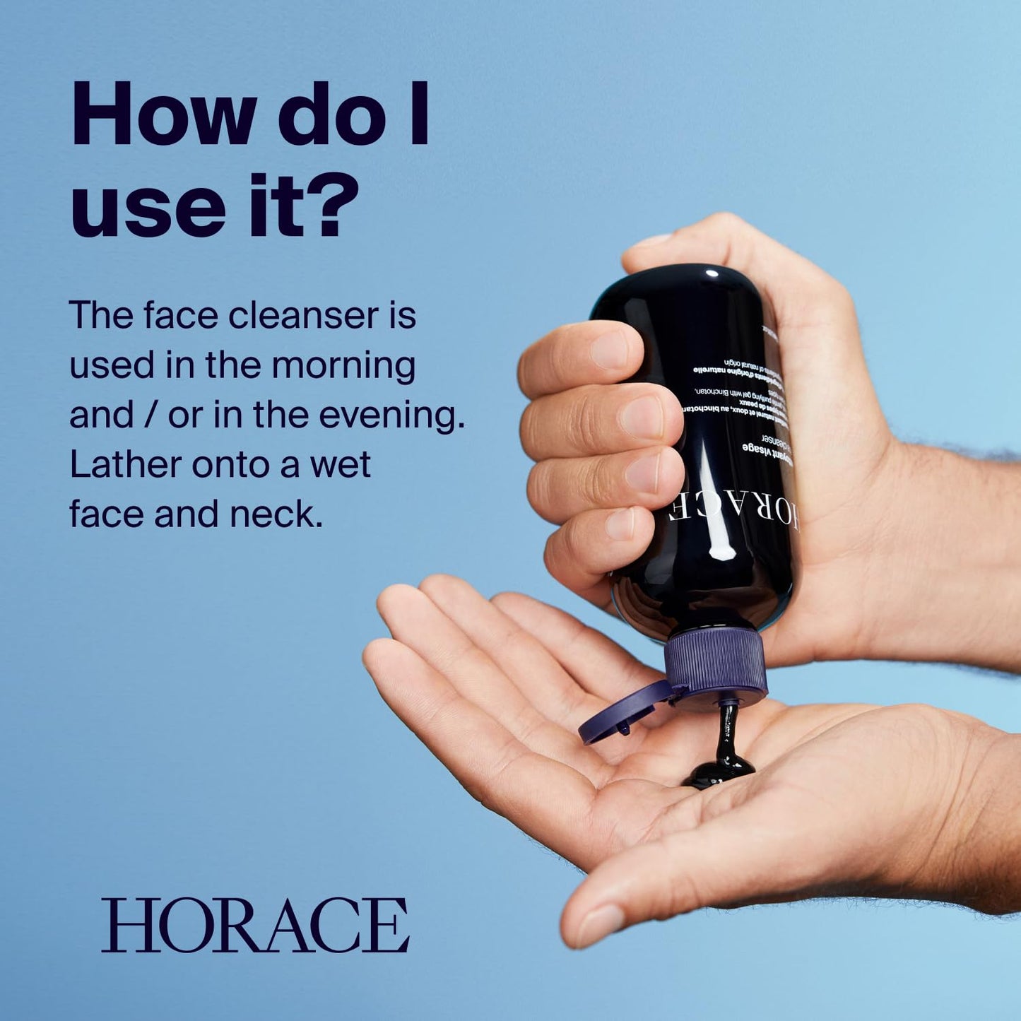 HORACE Face Cleanser for Men - Unscented, 200 ml