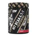 DY Nutrition HIT BCAA 4:1:1 + Glutamine, 450g, 30 Servings (Cherry Flavour) Branch Chain Amino Acid Powder Drink for Optimal Pump & Performance | Pre & Intra Workout Supplement
