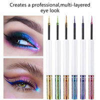 HERBENJOY Chameleon Eyeliner,Metallic Liquid Eyeliner Blue Changing Long-lasting Holographic Glitter Multichrome Eye make-up For Women,Quick Drying Smudge-proof (#04)