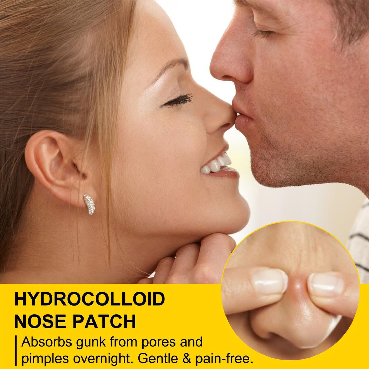 SHEBEEDO 12Pcs Hydrocolloid Nose Strips,Blackhead Remover Strips,Nose Pore Strips for Unclog and Shrink Pores,Absorbs Oil,Removal Acne,Pimple,Zits,Spot,Targets Pores & Pimples