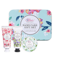 BODY & EARTH # LOVE Hand Care Gift Set for Women - Travel Size Gift Set, Hand Cream Kit with Rose Hand Lotion, Jasmine Exfoliating Cream, Repair&Moisture Extra Dry Hands, Gift Set for Women Mother's Day