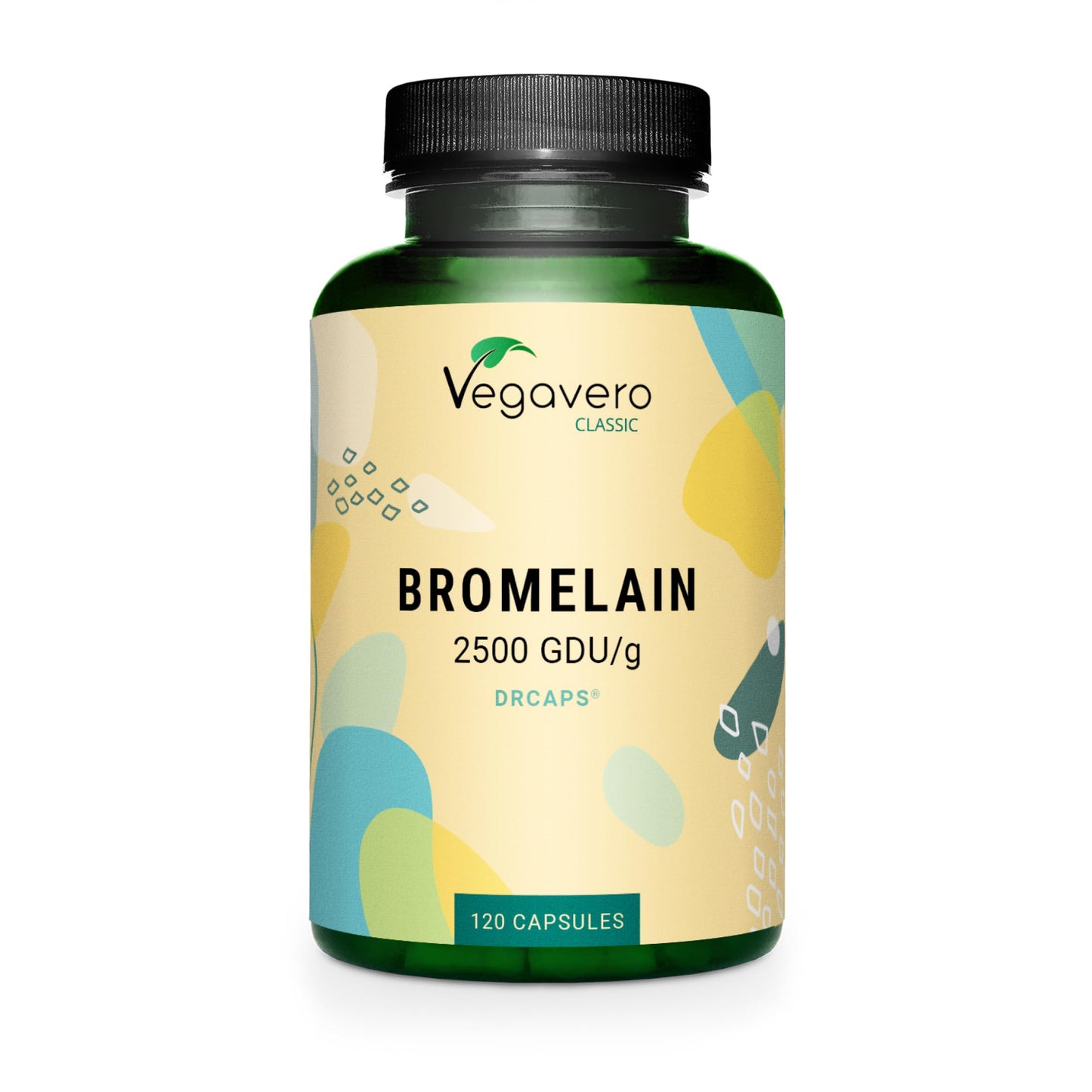 Vegavero Bromelain 650 mg | High Strength - 2500 GDU/g | Gastro-Resistant DrCaps | NO Additives, Lab-Tested | Pure Pineapple Enzyme | 120 Capsules | Vegan