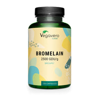 Vegavero Bromelain 650 mg | High Strength - 2500 GDU/g | Gastro-Resistant DrCaps | NO Additives, Lab-Tested | Pure Pineapple Enzyme | 120 Capsules | Vegan