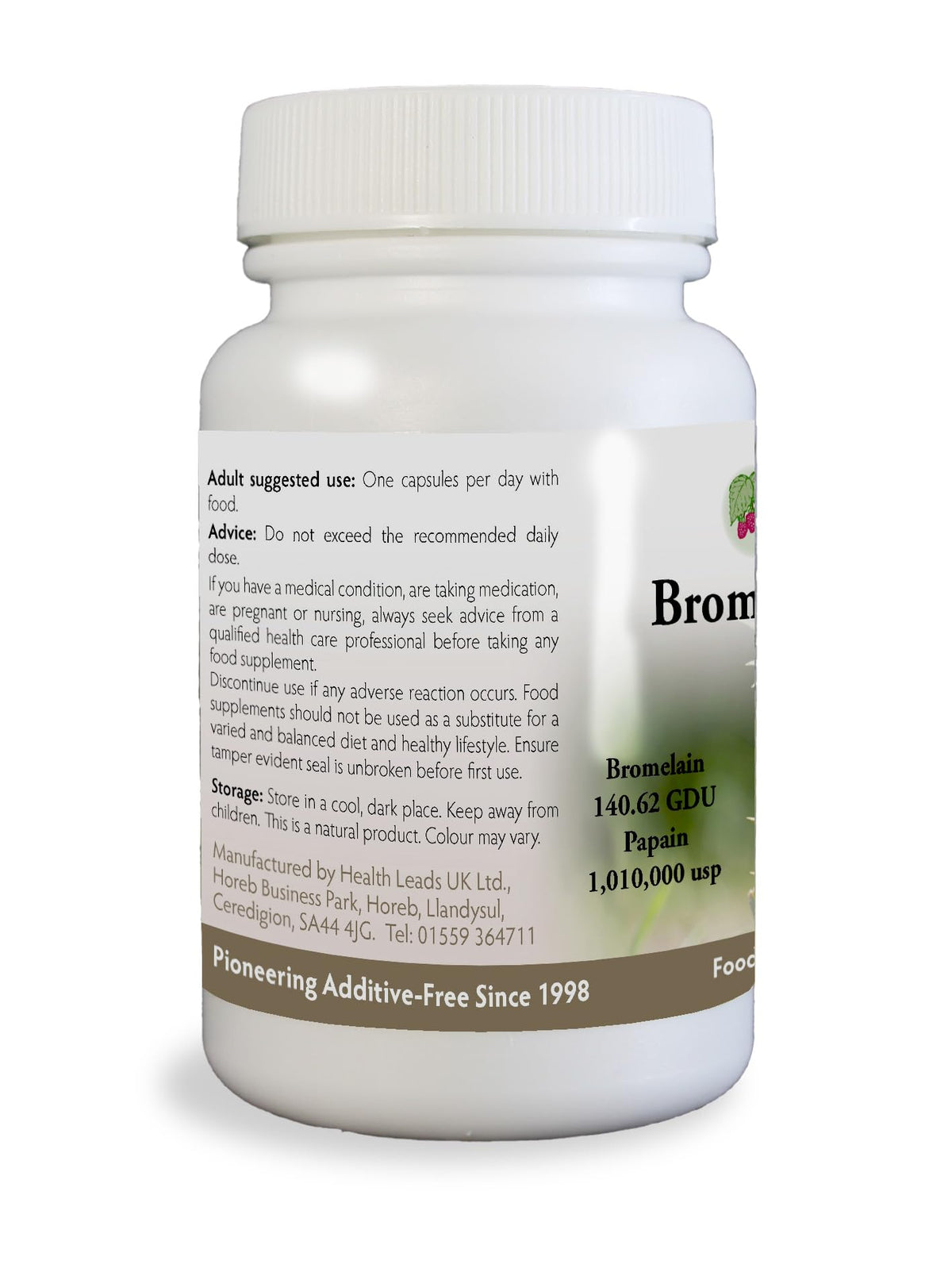 Health Leads ...Working With Nature Bromelain 10mg + Papain 100mg X 90 Capsules
