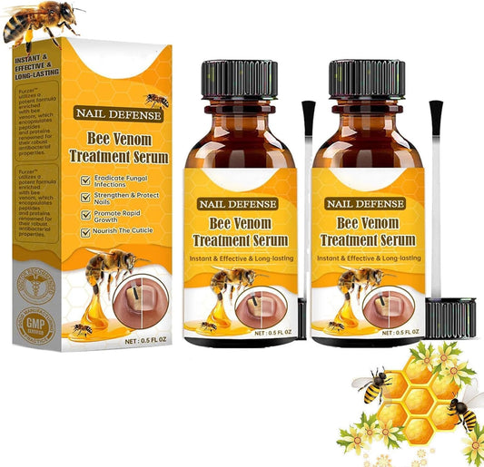 ALLILUYAA 2pcs Furzero Nail Defense Bee Venom Treatment Serum Pro, Bee Venom Nail Serum, Nail Growth and Repair Serum