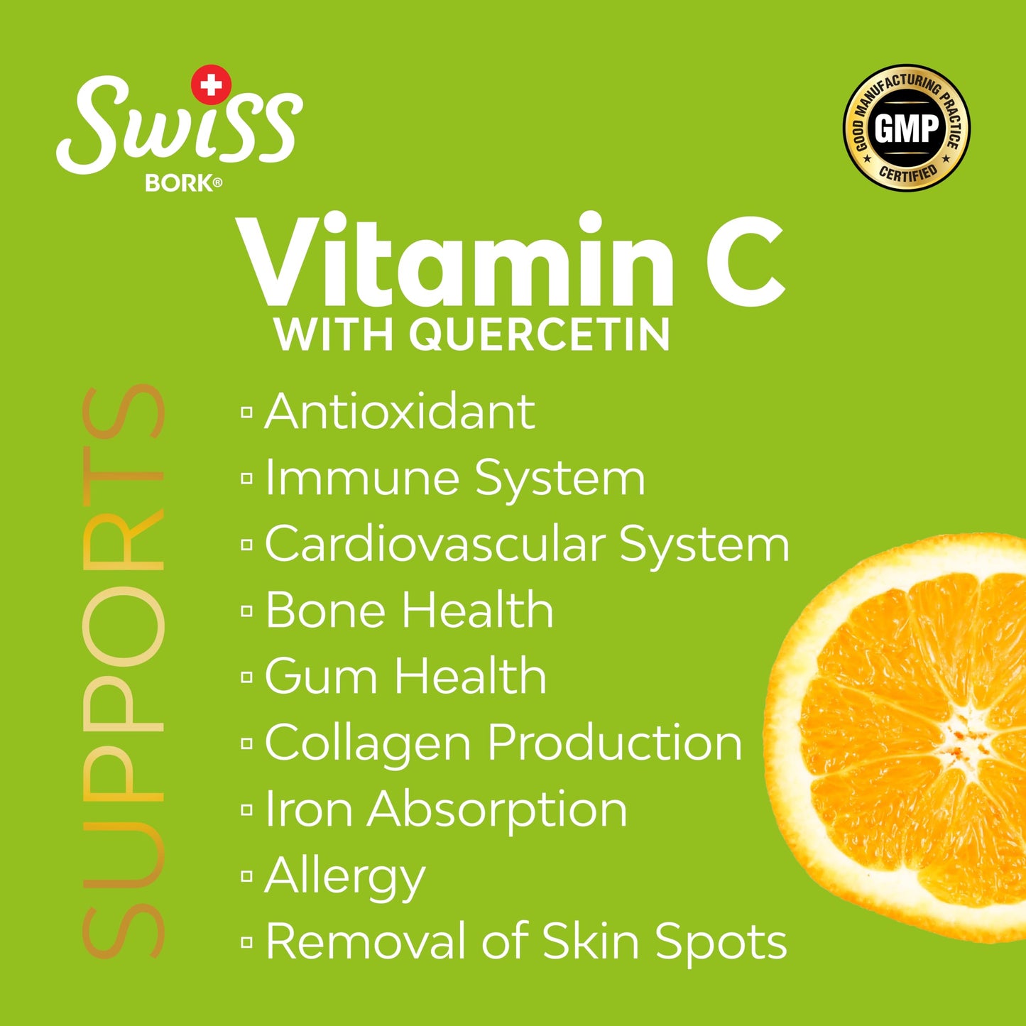 Swiss Bork SWISS BORK Natural Vitamin C Tablets (Ester C) – High Strength Vitamin C Supplement to Nourish Your Immune System, Enhance Radiant Vitality and Fight Free Radicals - 30 Effervescent Tablets (Halal)