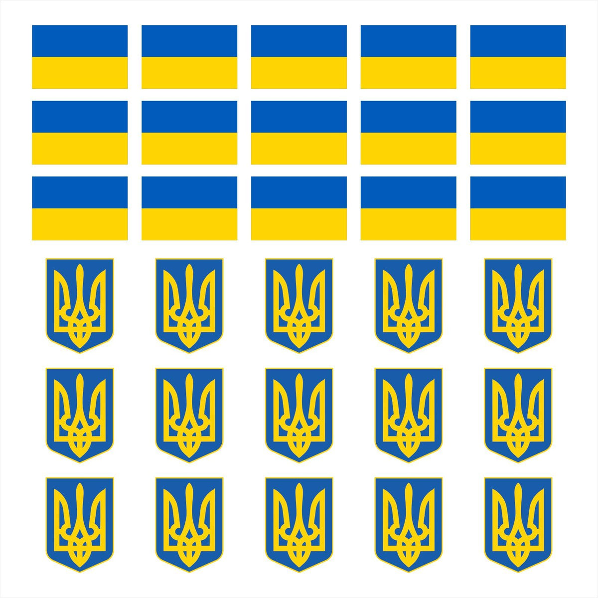 Womaha 30 Sheets Ukraine Flag & Emblem Temporary Tattoos for Kids Adults Fans Fake Face Tattoo Stickers