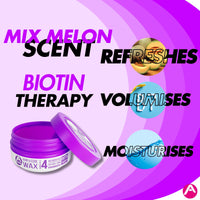 Allored Professional Allored Biotin Therapy Hair & Edge Styling Wax 150ml with Mixed Melon Scent | 12 Hours Hold Edge Control | Gummy Wax | Hair Wax For Men & Women