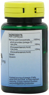 Health Plus Omega-3 Epa 1000mg : Fish Oil Supplement - 30 Capsules, in a planet-friendly 99% recycled pot