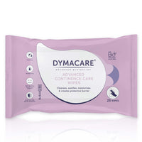 Dymacare DYMACARE Advanced Continence Care Wipes | Adult Premium Disposable Incontinence Skin Cleansing Cloths with Barrier Cream & Aloe Vera | 1 Pack of 25 Wipes