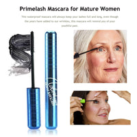 NLFOX Primelash Mascara for Mature Women - Mascara for Seniors - Mascara Black Volume and Length Waterproof - Fibre Dense Mascara for Sensitive Eyes - Lengthening and Volumizing Mascara