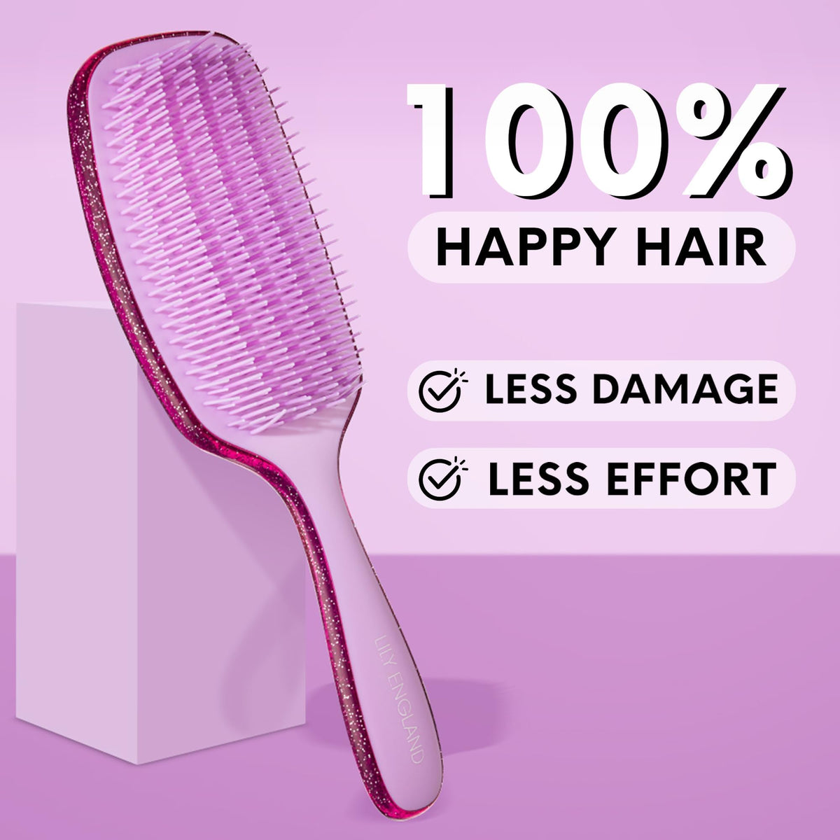 Lily England Detangle Hair Brush for Women, 2C to 4C Curly Hair Brush