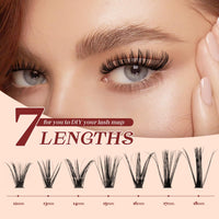 Higu clace Individual Lashes Cluster 320pcs, D curl Lash Clusters 50D DIY Individual Eyelashes 12-18mm Mixed,Wispy Lash Extension Clusters Reusable False Lashes Clusters(50D Dcurl 12-18mm)