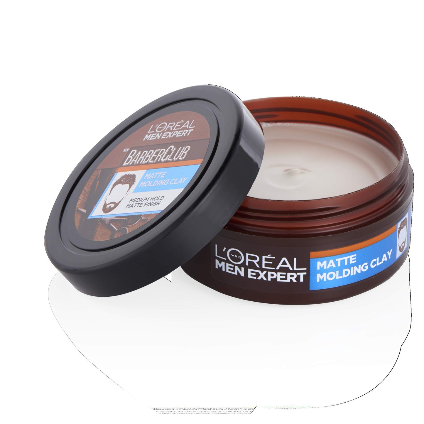 L'Oreal Men Expert Matt Clay Barber Club, Matte Molding Clay Hair Styling, 75 ml
