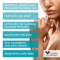 ECOTAN EcoTan Face and Body Tanning Accelerator Gel 200ml, Stimulates, Boosts, Prolongs & Protects Natural Tan, with Aloe Vera, Soothes & Hydrates Skin, Fast Absorbing & Non-Greasy