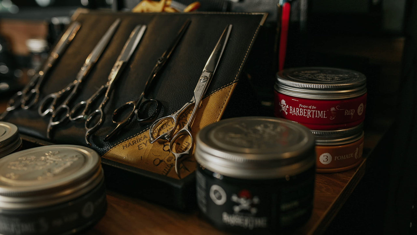 BARBERTIME Hair Styling Fiber Wax | Black Fiber Pomade Shine Look | Long Lasting Formula Strong Hold 150 ml