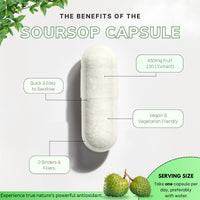 ProBotanics Organic Soursop Capsules | Full Spectrum 13500mg 30:1 Extract Per Serving | Potent Antioxidant & Immune Support - 60 Capsules