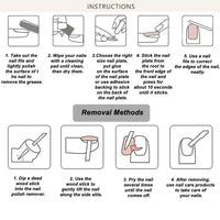Generic French Tip Short False Nails, Square Press On Nails, 24 PCS Stick On Nails with Glue, Reusable Fake Nails for DIY Manicure, Elegant and Natural Look for Women DIY Nail Art, Parties Weddings Daily (A)