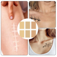 EujRcf 18 Pcs Waterproof Ultra Thin Scar Patch, Tattoo Cover Up Patch, Ultra Thin Invisible Patch Concealer Sticker for Covering Up Scars Tattoos