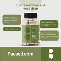 Paused Menopausal Sleep Aid - 60 Capsules | All-In-One Formula, Magnesium, Herbal Extracts | Menopause & Perimenopause Relief | Faster Sleep & Morning Rejuvenation | Achieve Restful, Refreshing Nights