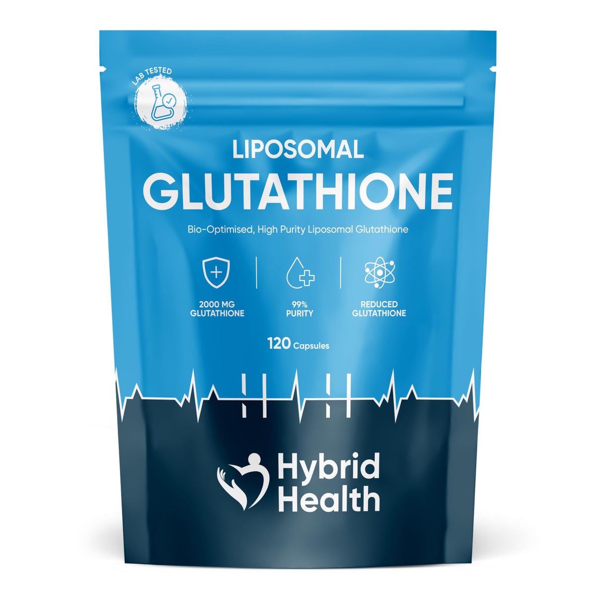 Mystic Nature Hybrid Health Liposomal Glutathione 2000mg Supplement - 120 Vegan Capsules, Enhanced Absorption Glutathione Supplement, Independently Third Party Lab Tested, UK Based Brand
