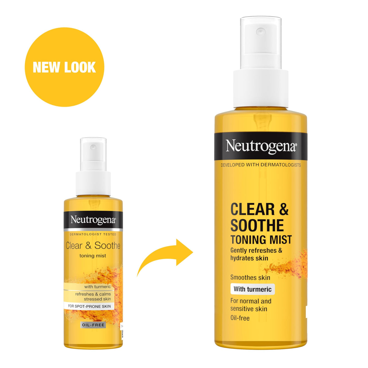 Neutrogena Clear & Soothe Toning Mist (1 x 125ml), Face Mist Gently Refreshes, Hydrates and Replenishes Skin, Calms Spot-Prone Skin, Hydrating Face Care, Suitable for Sensitive Skin
