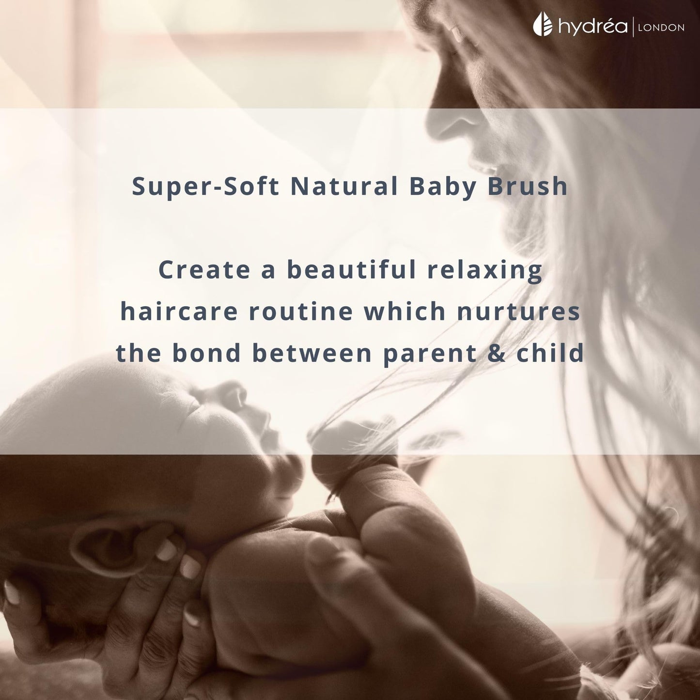 Hydrea London Hydréa London Natural Baby Brush – Soft Goat Hair Bristles for Gentle Scalp Care and Sensory Development