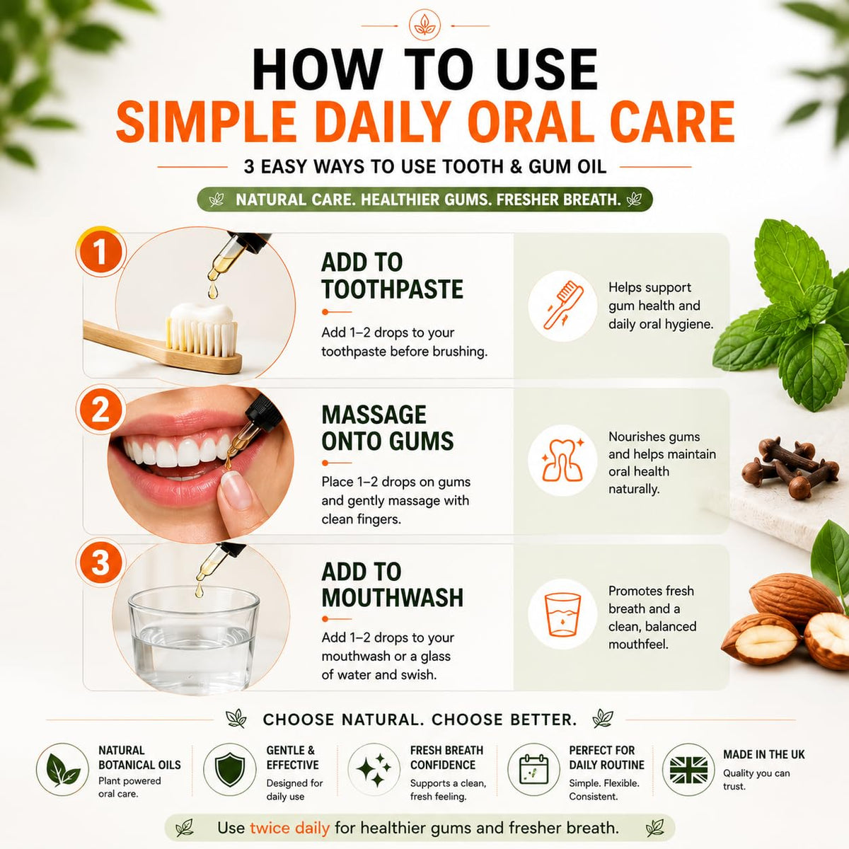 groomarang Groomarang Gum Disease Treatment Oil for Gingivitis, Bad Breath & Oral Pain - Made from 100% Pure Botanical Oils (Extra Strength) Convenient Dropper Bottle for Accurate Dispensing 30ml
