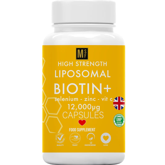 MetaSuperfoods Biotin Hair Growth Vitamins 12,000mcg | 180 High Strength Biotin Supplement | Selenium Zinc & VIT C Complex D - Biotin Tablets | 6 Months Supply Vegan